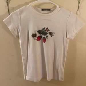 Brandy Melville Strawberry Bee Tee